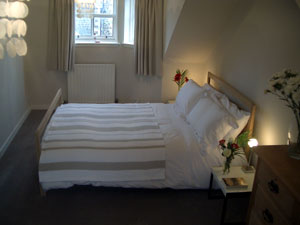 One of the bedrooms at Marie Cottage Gullane